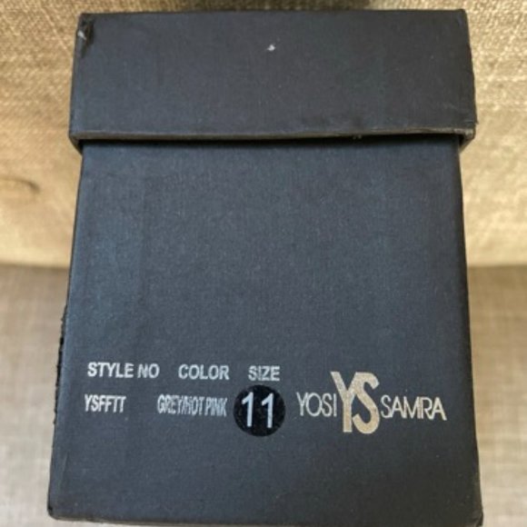 Yosi Samra Grey/White striped flip flops size 11 - Picture 5 of 5